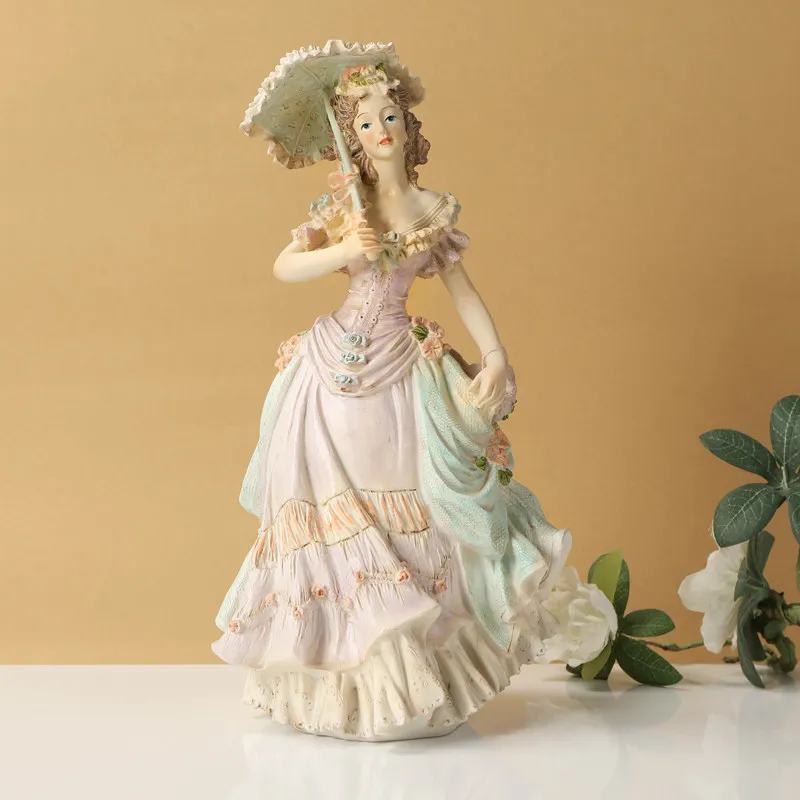 1PC Creative and Exquisite Character Ornaments Living Room Wine Cabinet High-end European Angel Gifts Vintage Fashion Girls