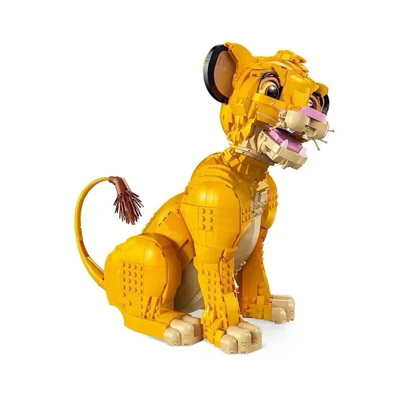 Bloques de construcción para niños, juguete de ladrillos para armar esmoquin, Gato 21349, león, Animal, ideal para regalo, 43247