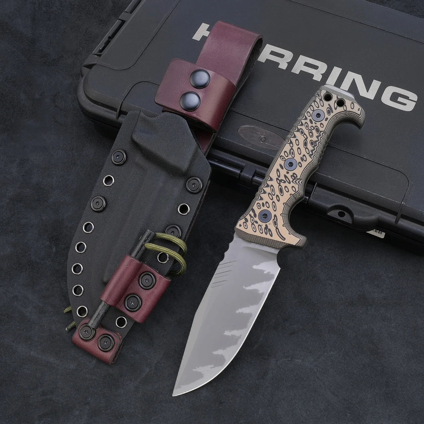 

High-hardness fixed blade knife G10 handle portable tactical knife thickened hunting survival knife EDC equipment