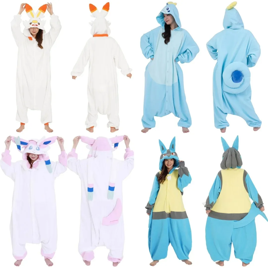 Takara Tomy Pokemon Kigurumi Onesie Snorlax Eevee Squirtle Gengar Pijama Cosplay Costume Halloween Adult Anime Umbreon Pajamas