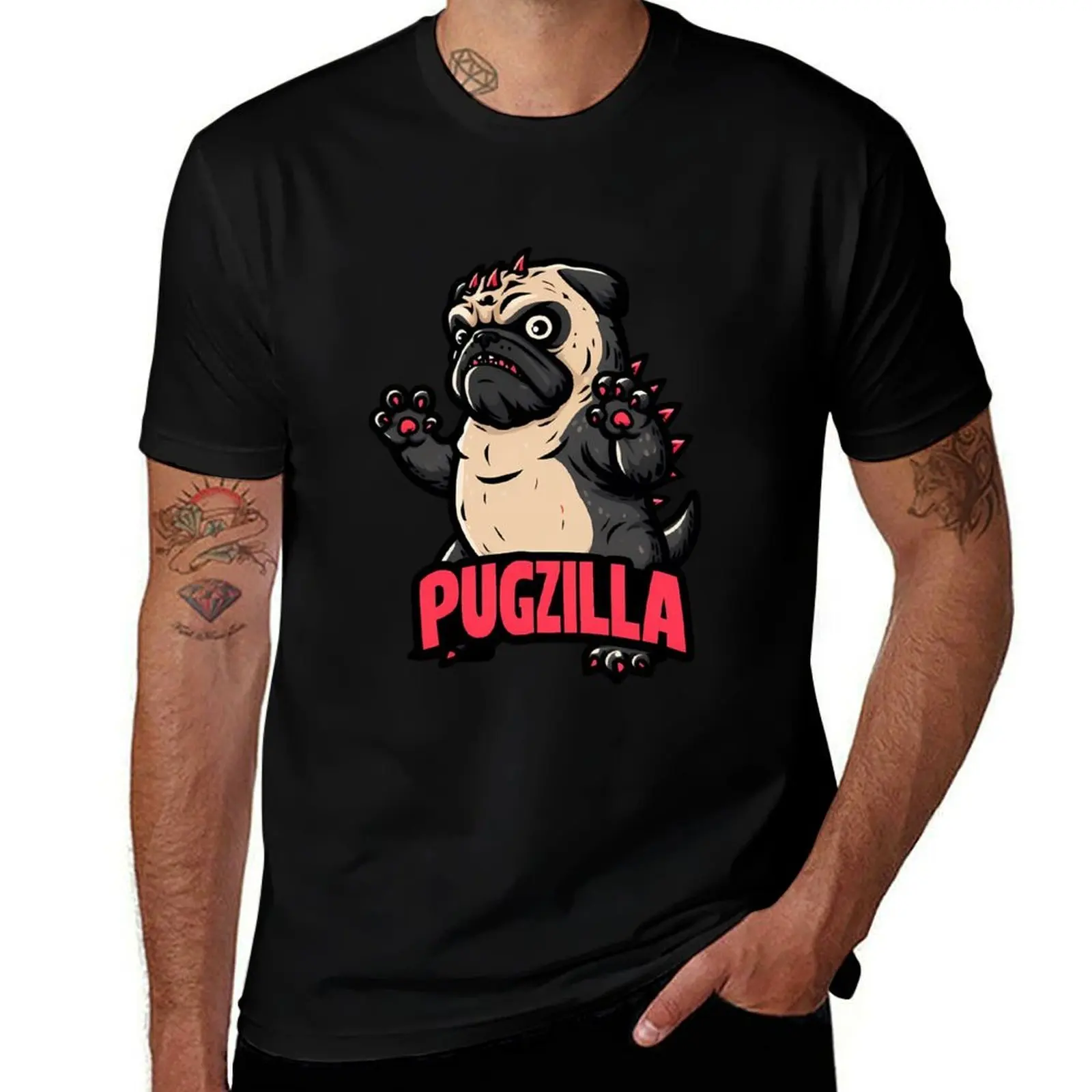 

Pugzilla! T-Shirt valentines clothes cotton graphic tees Funny t-shirt Anime t-shirt tshirts for men