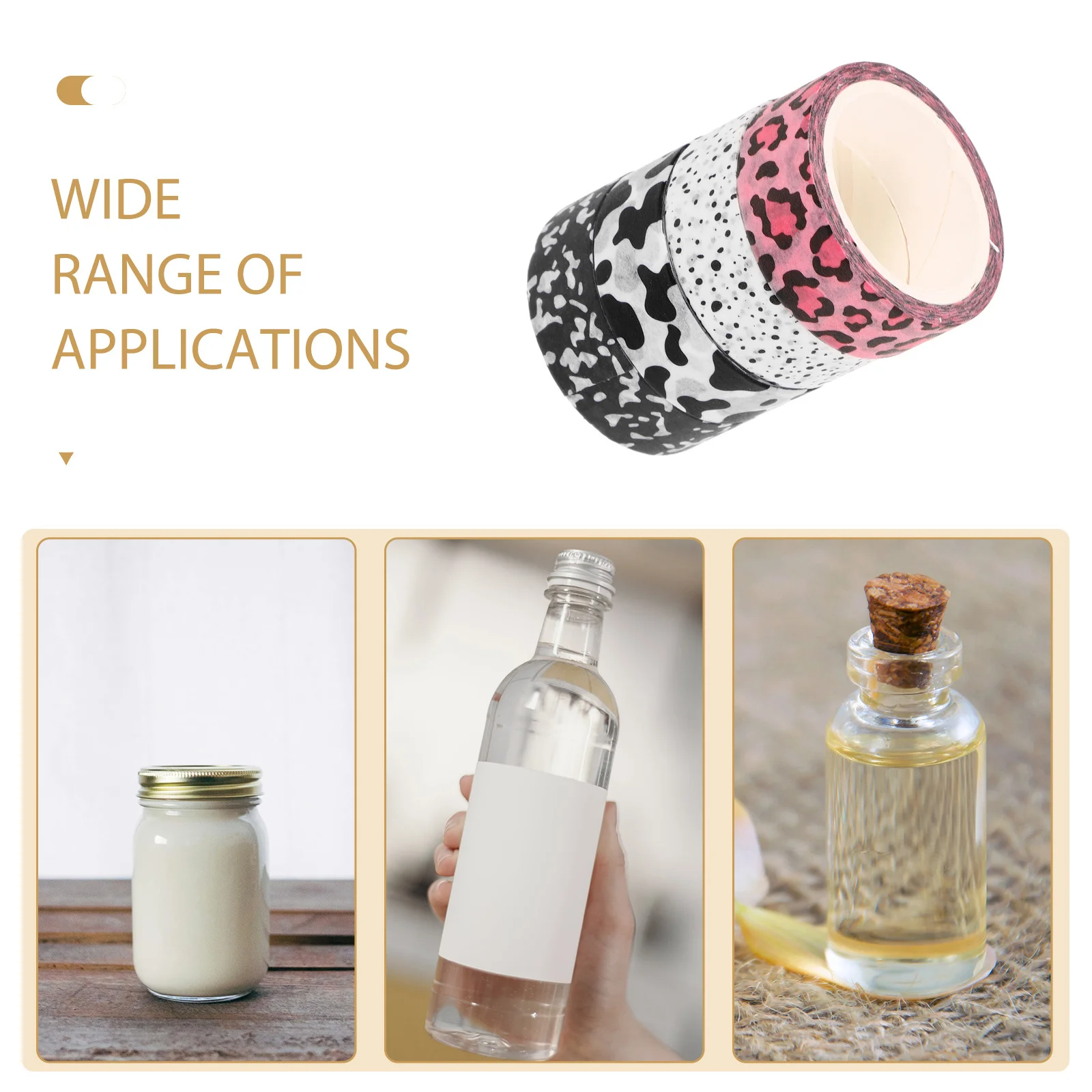 

4 Rolls Cartoon Washi Tape Set Scrapbooking DIY Decorative Adhesive Tape for Journals Notebooks Gift Wrapping Craft Supplies