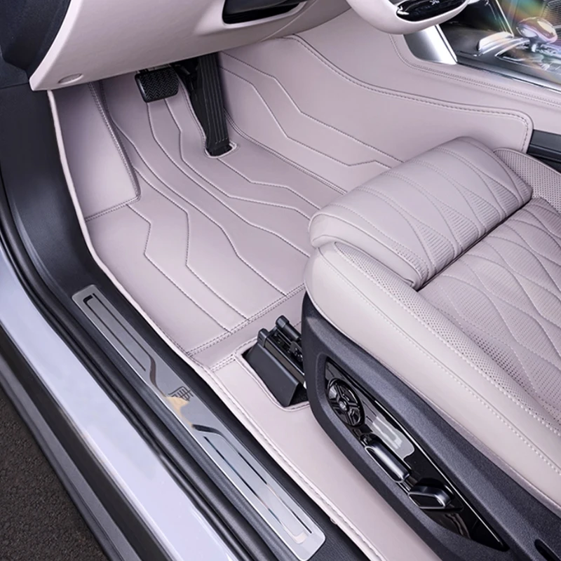 Custom Nappa Leather Car Foot Protect Mat For BYD TAN TANG EV 7 SEATS 2022-Present Auto Luxury Waterproof Floor Pad Accessory