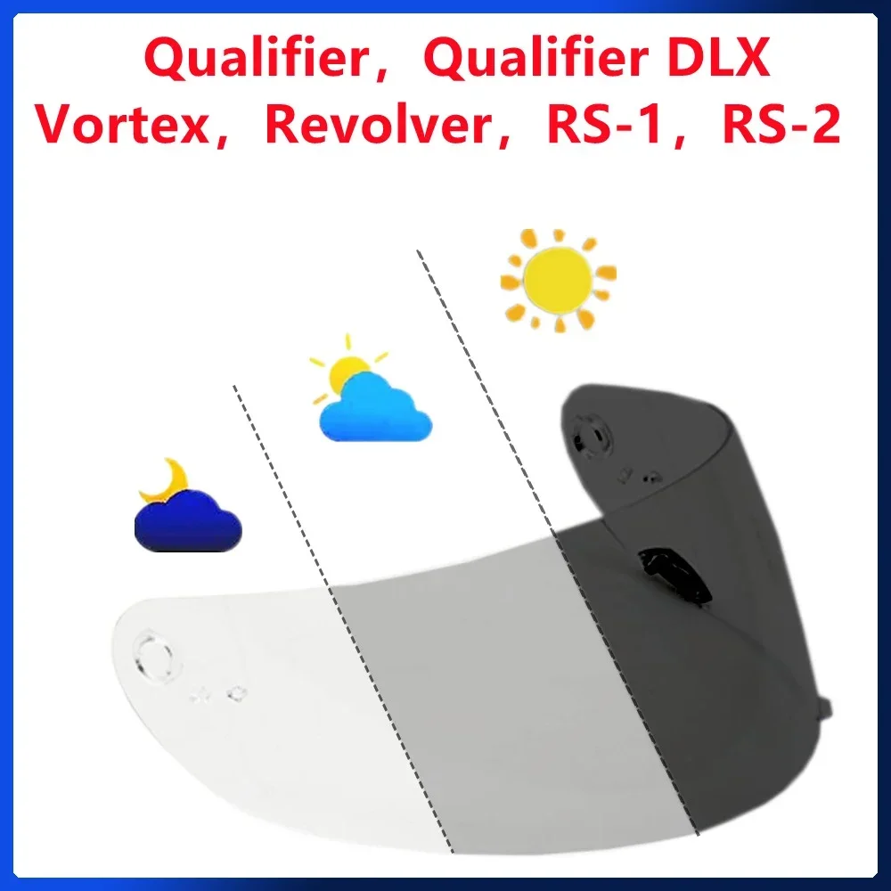 Photochromic Lenses Helmet Shield Lens for BELL Qualifier DLX MIPS Vortex Revolver RS-1 RS-2Vortex Revolver RS-1 RS-2