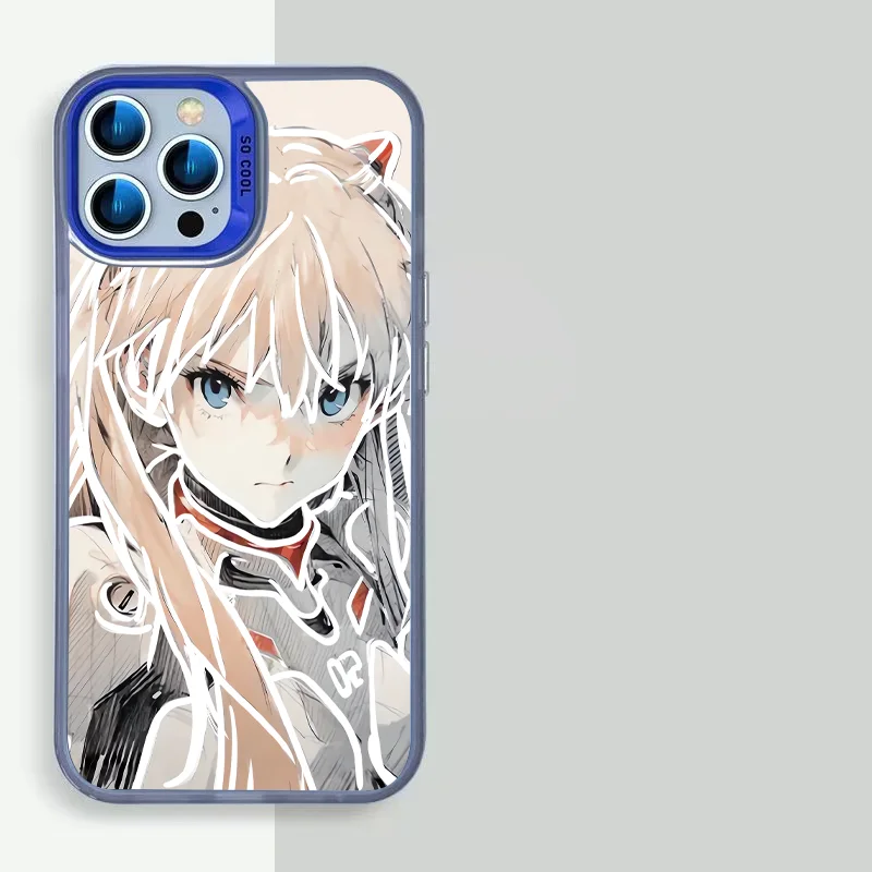 A-Asuka Animation Y2k Janpanese All-inclusive Phone Case for IPhone 16 11 13 14 15 Pro Max 12 Mini 7 8 Black Plus XS XR Cover