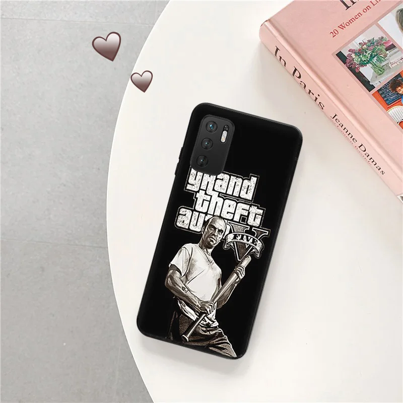 For Redmi Note 11 Pro Plus 5G 10 9 9S 9T 11T 11S 11E Grand Theft Auto GTA Soft Matte Phone Case Xiaomi Redmi 10C 9 8 9A 9C Cover