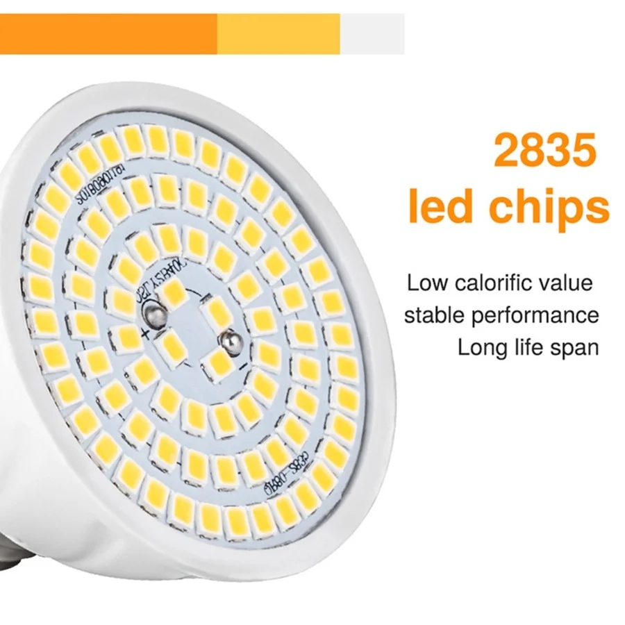 E27 LED GU10  Lamp E14 Spotlight Bulb 48 60 80leds lampara 220V GU 10 bombillas led MR16 gu5.3 Lampada Spot light B22