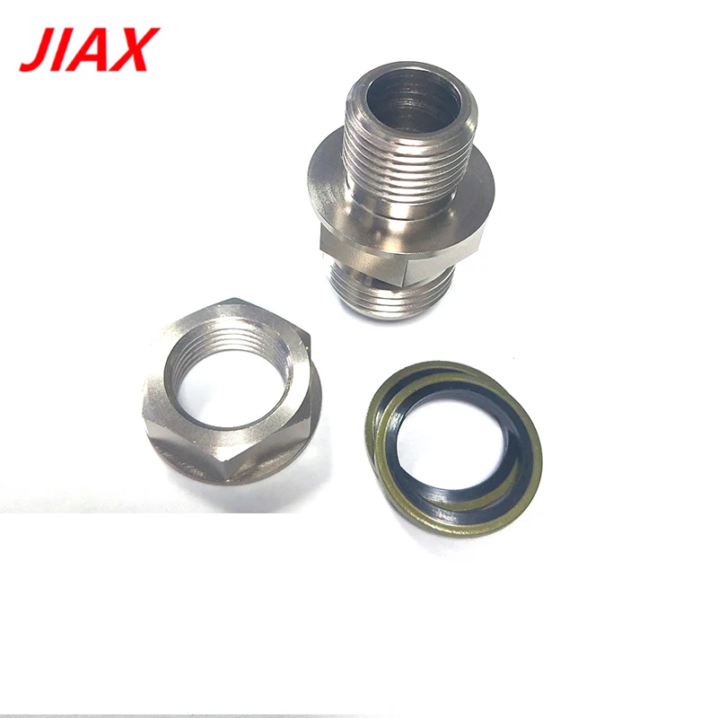 

Oil Pan Backflow Solution: 10AN to M18x1.5 Weldless Adapter Plug for Turbo Drain Line at Sump Bottom.