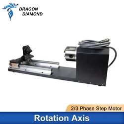 Co2 Laser Rotary Axis Engraving Attachment With Rollers Stepper Motors For Fiber Marking Laser Engraver Cutting Machine