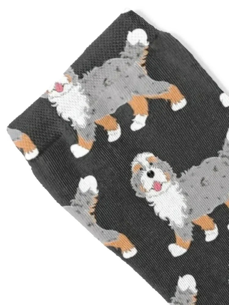 Merle Bernedoodle Socks kids moving stockings Children's Socks Ladies Men's