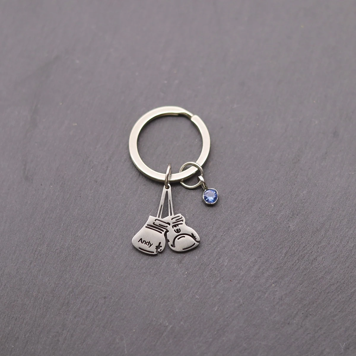 Stainless steel boxing gloves, personalized creative pendant, keychain, customized engraved jewelry pendant