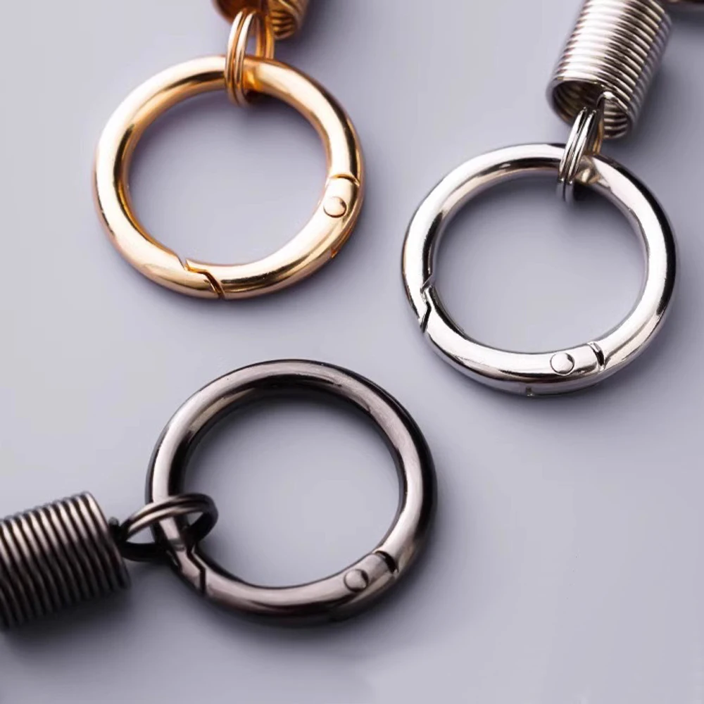 5 قطعة معدنية مزدوجة O حلقة الربيع المشابك قابلة للفتح حلقة تسلق موصل DIY بها بنفسك سلاسل المفاتيح مقاطع حقيبة السنانير مستلزمات صناعة المجوهرات #4