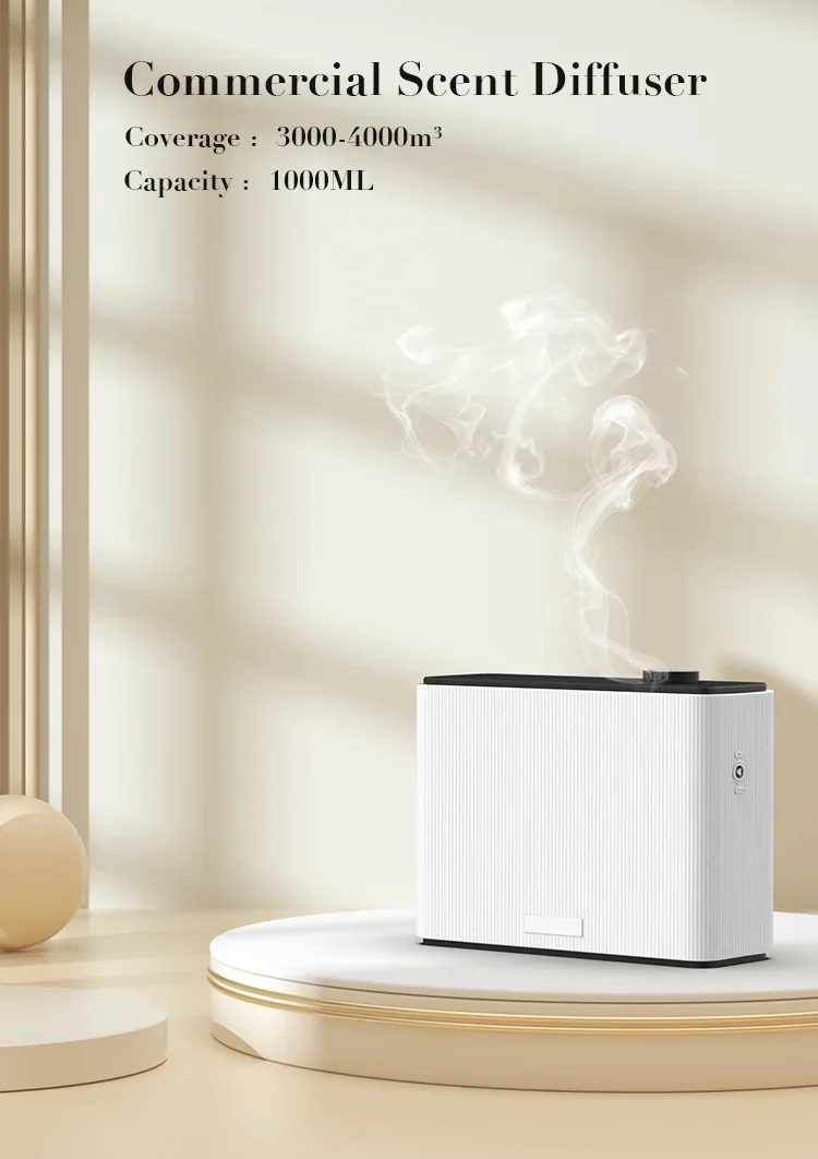 Smart Scent Aroma Diffuser 1000ml Last Long Smell Strong Enough Waterless Cold Air Tech Oil  Scent Machine HVAC