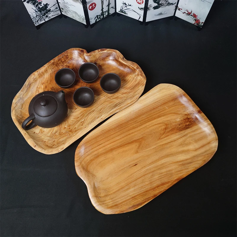 صينية تقديم من الخشب الصلب بتصميم جذر طبيعي طبق تقديم الحلوى صديق للبيئة مصنوع يدويًا للمطبخ والوجبات الخفيفة ولوح الجبن وتناول الطعام المنزلي #3