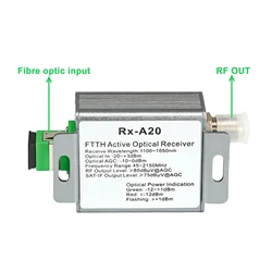 1550nm optical receiver Active FTTH Fibre Optic Receiver, Fibre to RF, Satellite Cable TV receiver