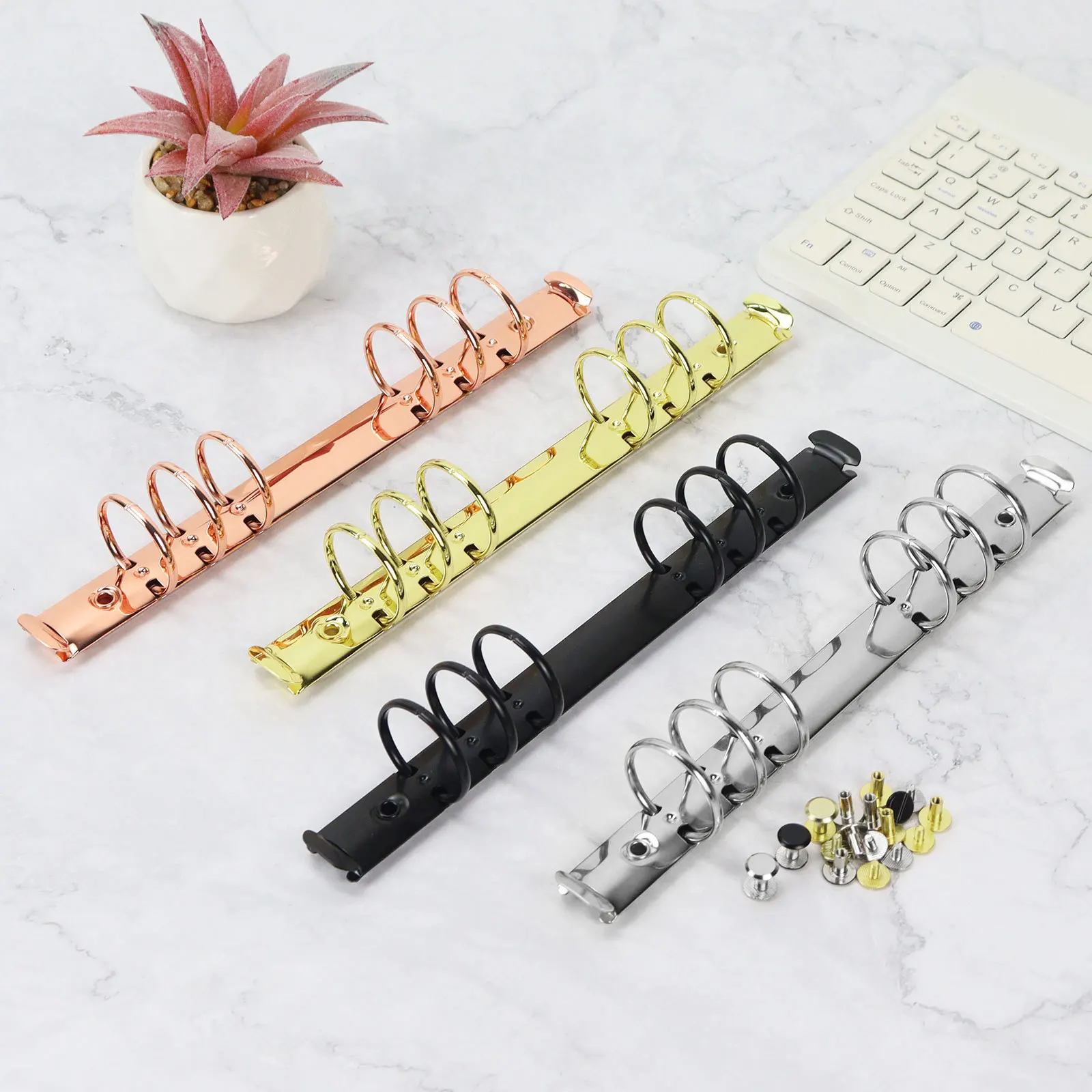 A5 Binder Accessories 30mm Metal 6-holeBinding Ring Notebook DIY Binding Clip Office FIle Storage