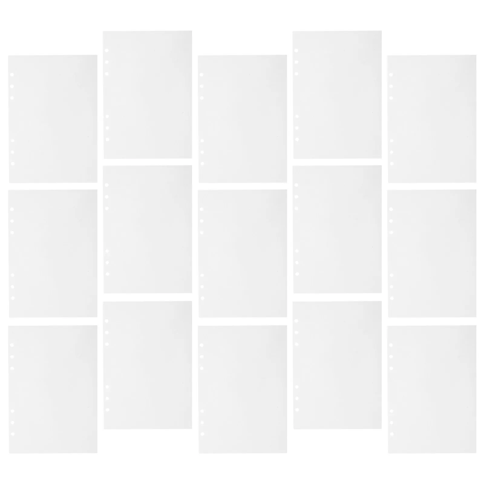 40Sheets Sticker Collection Refill Double-Side Release Blank Pages Insert for 6-Ring Binder Scrapbooking Album Refills