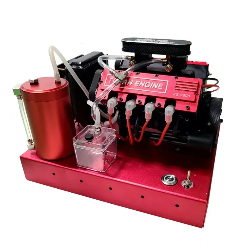 V8 Engine Model Methanol Version V8 Mini Engine Model FS-V800 Complete Set of Finished Metal Toy Gifts