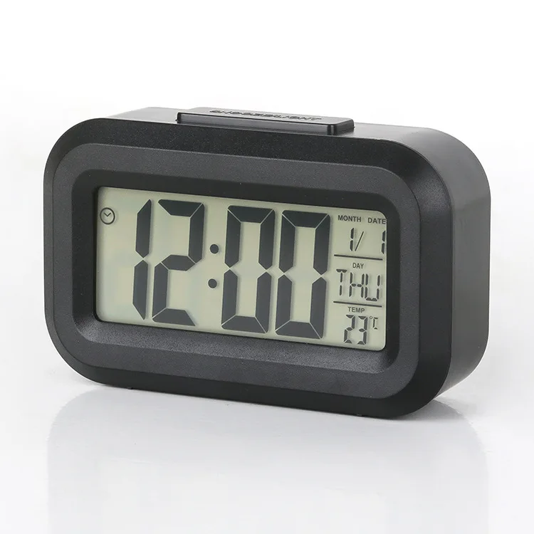 Wecker Digitaluhr LED Elektronisch mit Hintergrundbeleuchtung Snooze Kalender für Home Office Desktop Tisch Display Uhr