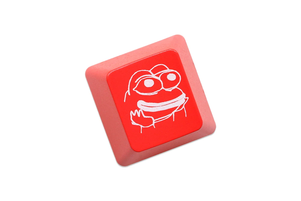 Novelty Shine Through Keycaps ABS Etched back lit black red r1 ESC