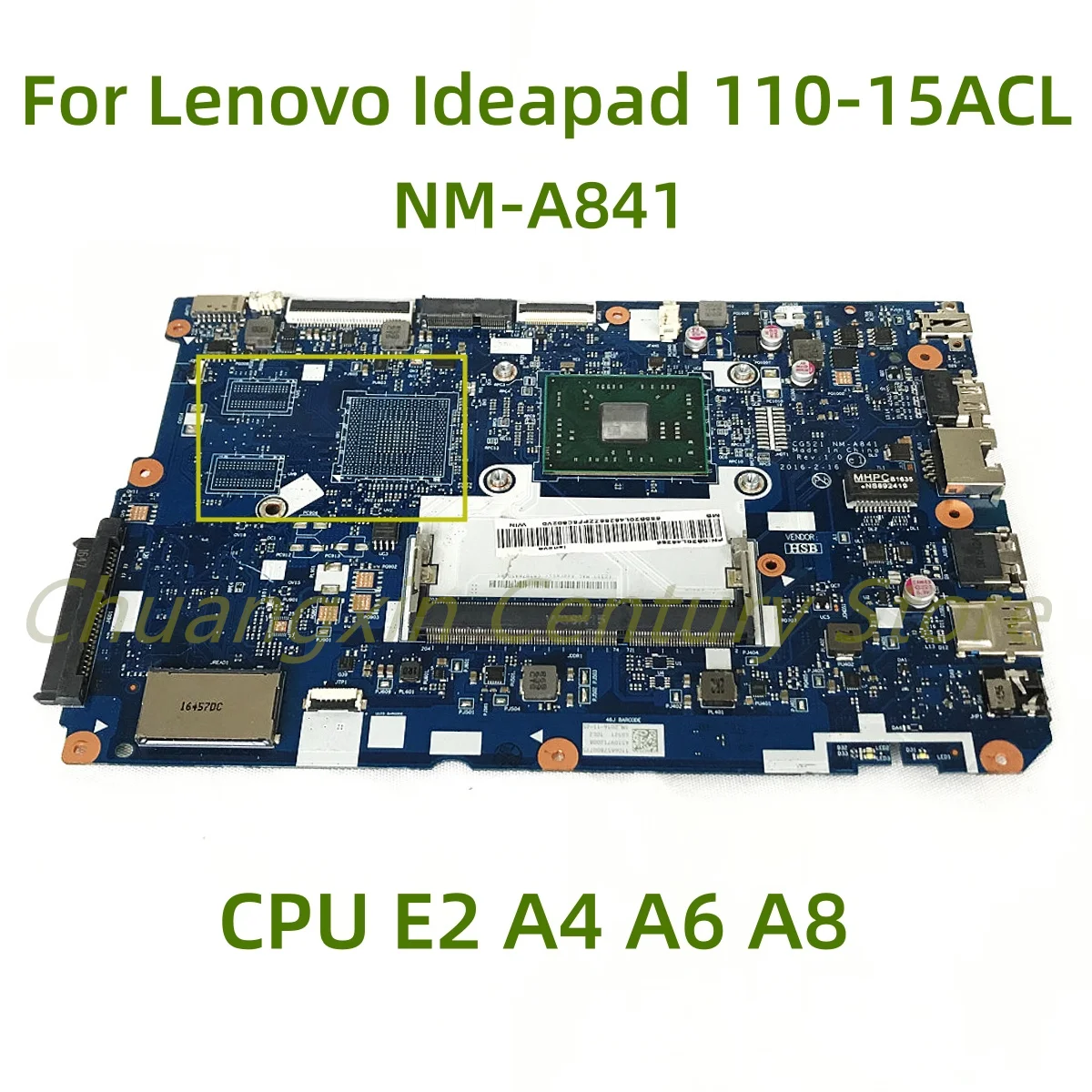 Suitable for Lenovo IdeaPad 110-15ACL laptop motherboard NM-A841 with CPU  A4 A6 A8 100% Tested Fully Work