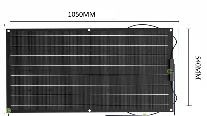 High Efficiency 100 Watt 18V Solar Semi Flexible Board Pet Sunpower Outdoor Car Rv Roof Power Generation Board