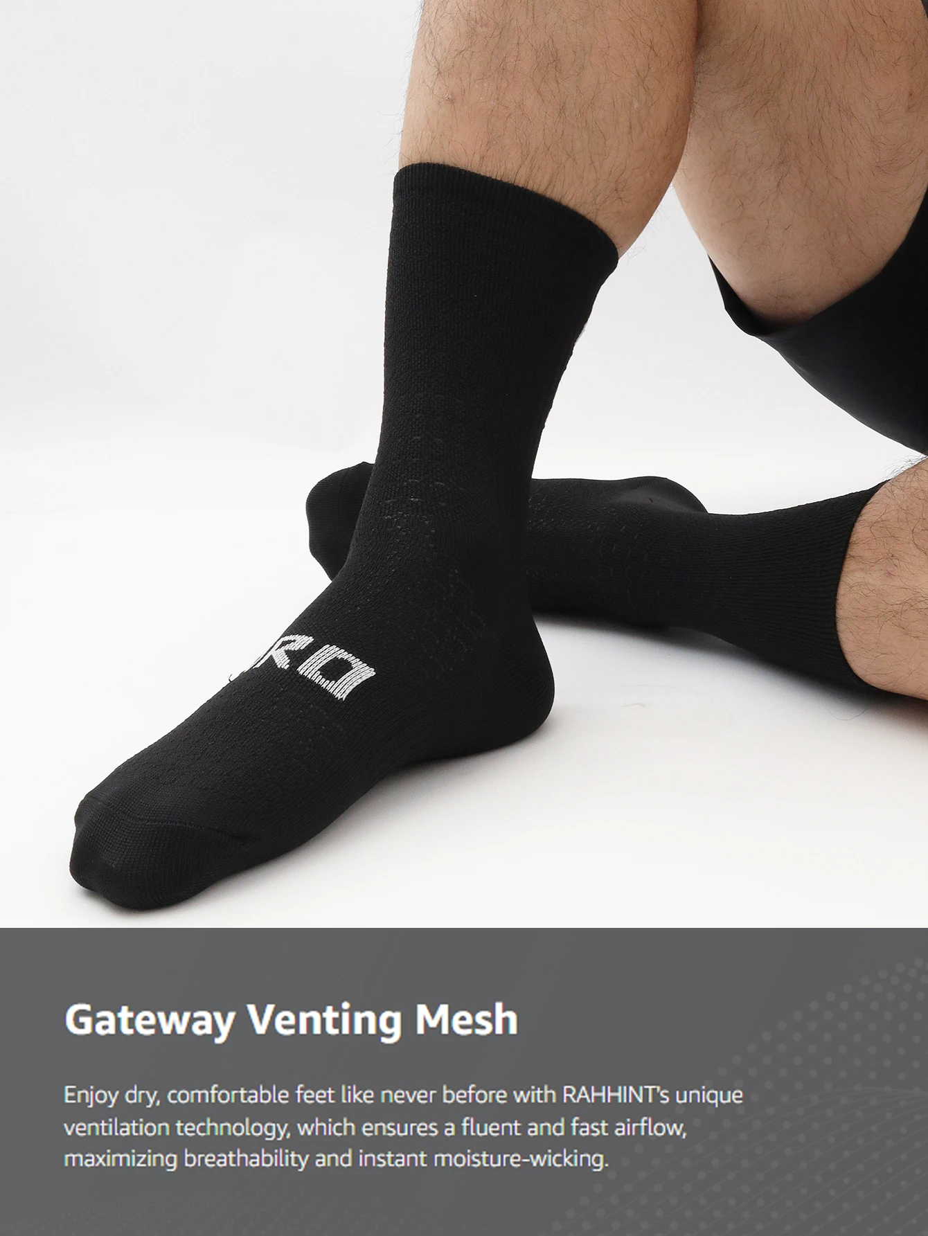 4er-Pack Sport-Radsocken, bunte Anti-Geruch-Sportsocken zum Laufen, geeignet zum Radfahren, Laufen, Wandern, Sport, Fitnessstudio,