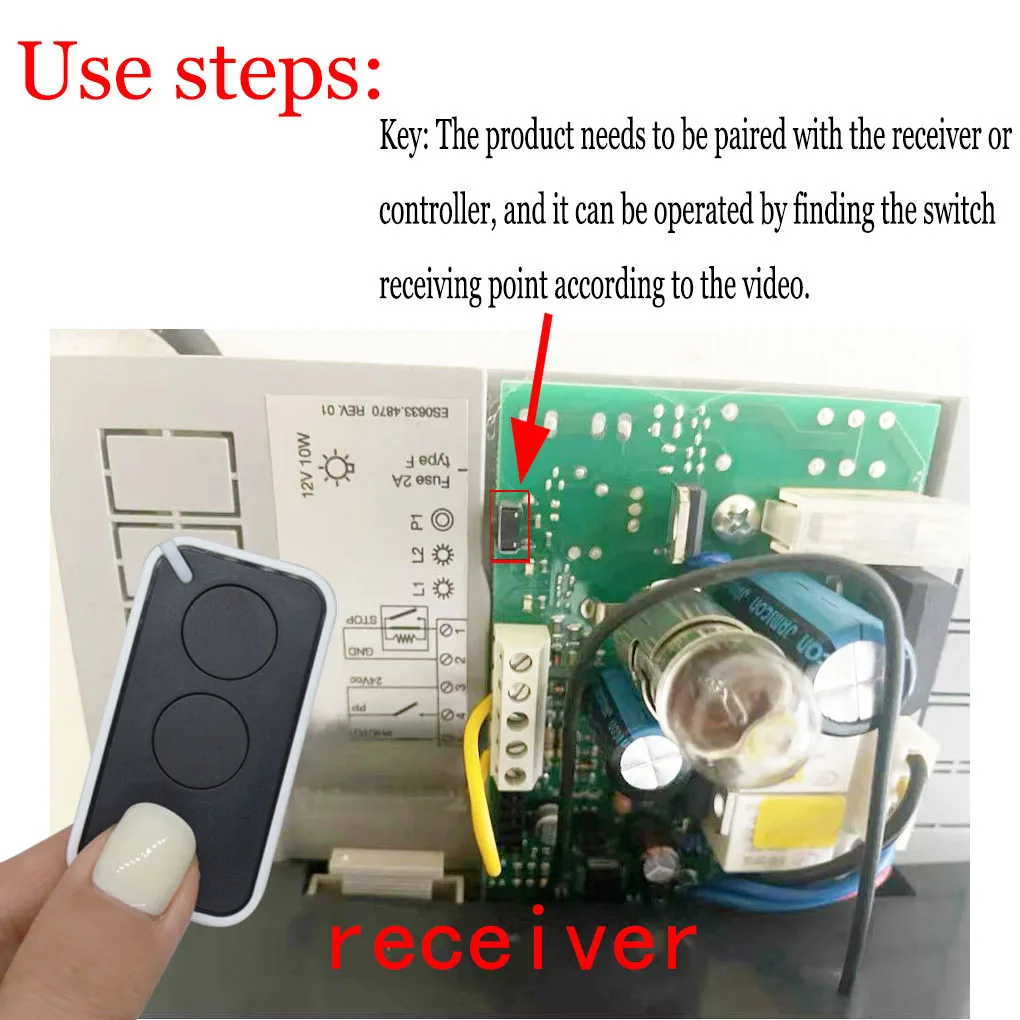 INTI 433MHz wireless scrollcode compatible with FLORO2RE  FLO2RS FLO4RSRemote control shutter