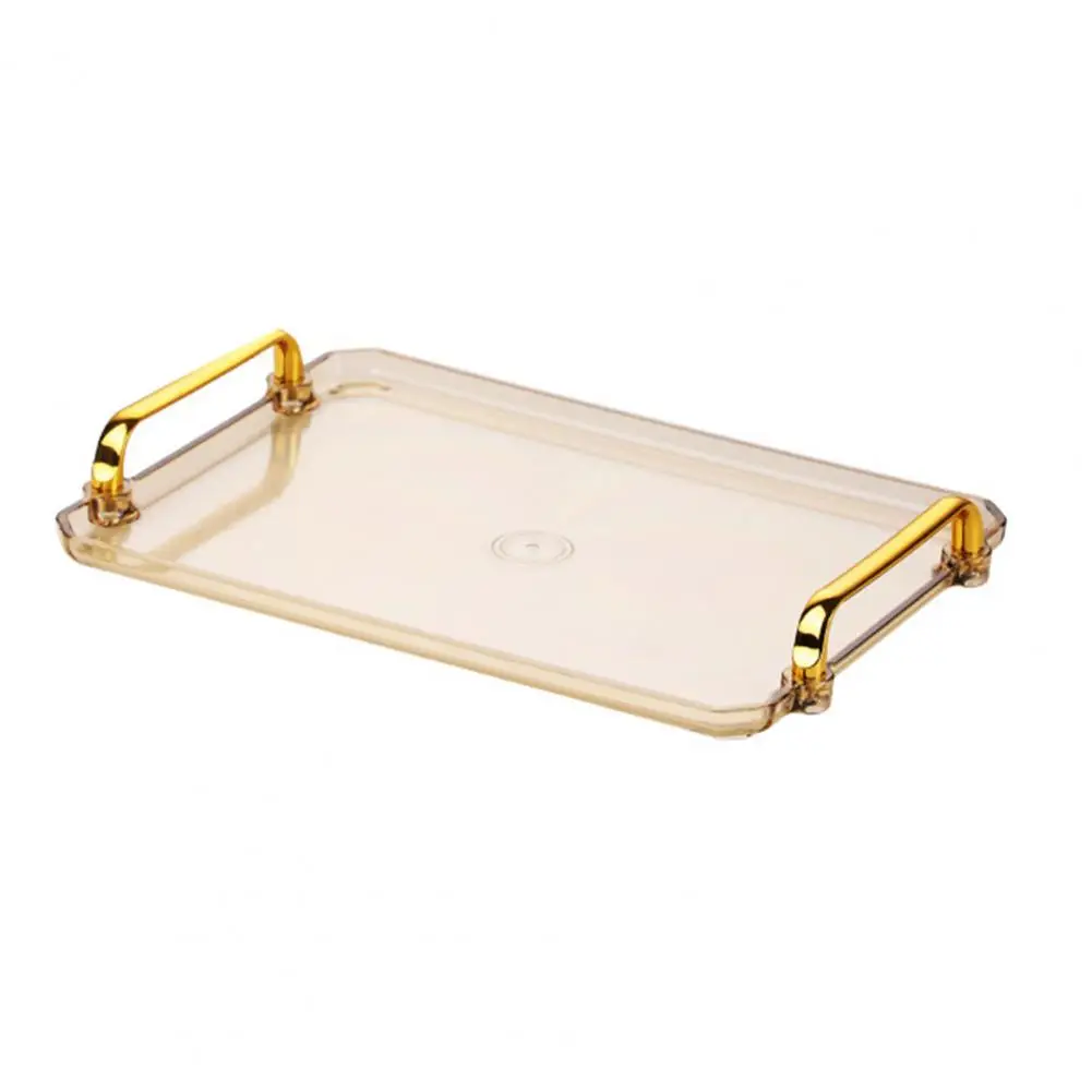 Anti-deform Snack Tray with Handle Plastic Multipurpose Anti-slid Serving Tray Household Supplies