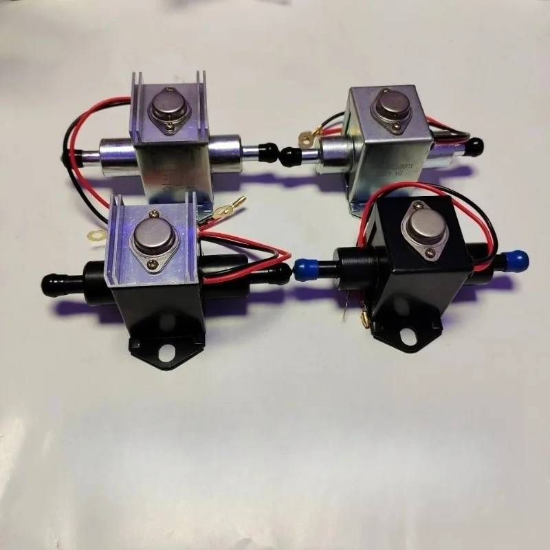 12V 24V Square Electronic Fuel Pump Large Flow Pure Copper Inner Core For Truck Tractor Harvester Modification 10mm Port