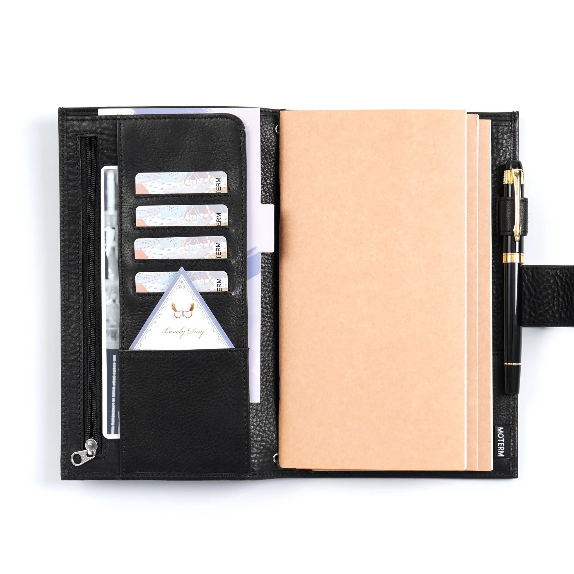 Moterm imparfait limité en cuir tanné végétal pleine fleur, compagnon de voyage, Journal organisateur de carnet de notes de taille Standard