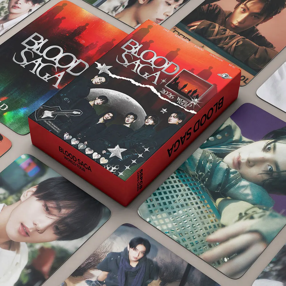 

55PCS 2026 World Tour BLOOD SAGA Photocards Kpop Merch Lomo Card Album Collectible Set All Members Kpop