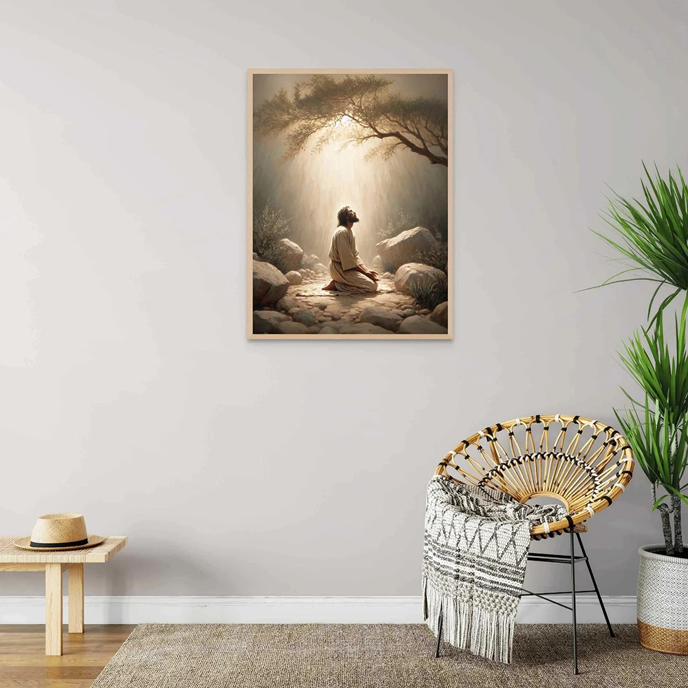 Garden of Gethsemane, Picture of Jesus Praying, Jesus Painting, Christian Print Art, Bible Art, Jesus Print, Christian Art, Jesu
