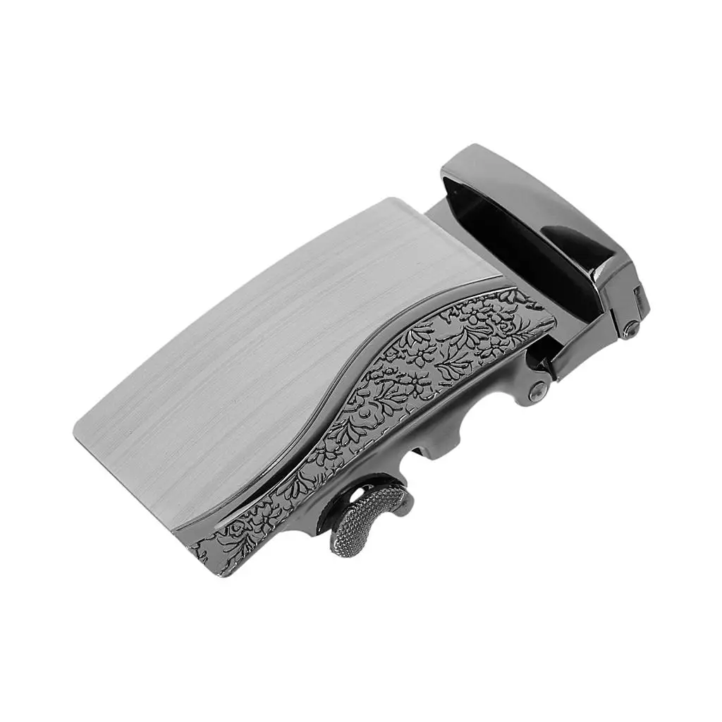 Durable Men's Belt Buckle Alloy Fashion Accessory Replacement Automatic Ratchet for Business Casual Leather or Jeans