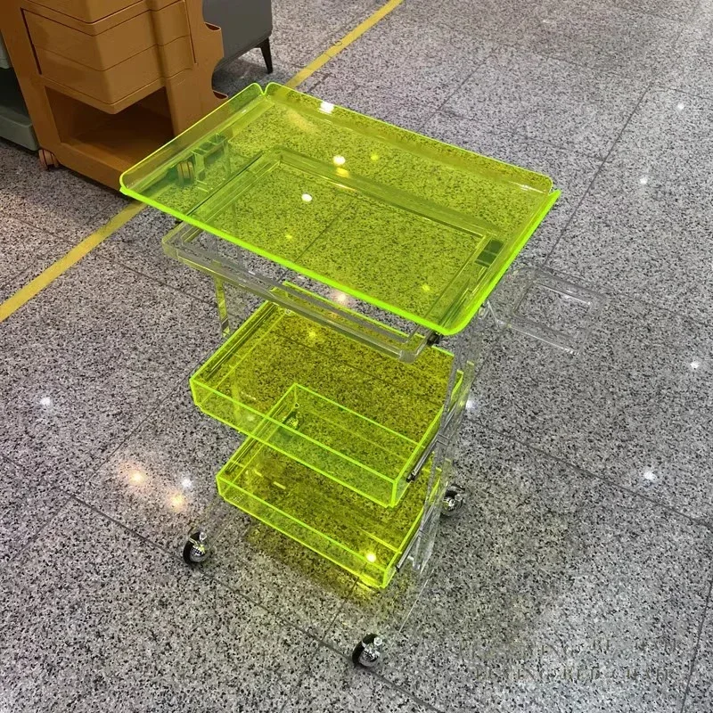 

Metallic Folding Salon Trolley Simple Beauty Barber Equipment Furniture Hair Salon Furniture Folding Cart Carrello Parrucchiere