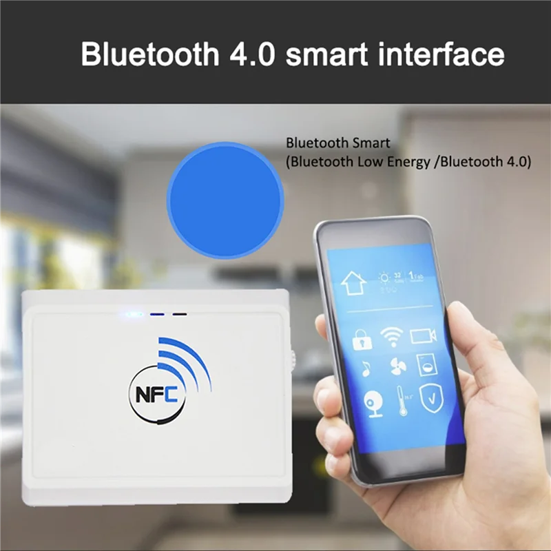 【Exclusive!】10X Wireless Contactless 13.56Mhz NFC Reader Bluetooth Android RFID Mobile Card Reader Writer (ACR1311)