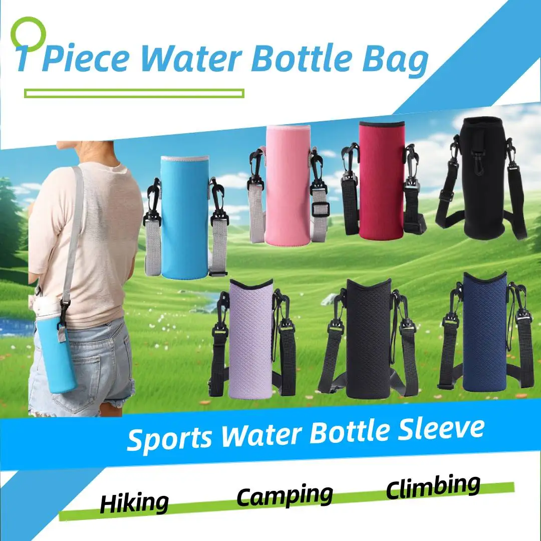 Neoprene Water Bottle Sleeve 1L Insulated Glass Drink Bottle Cover