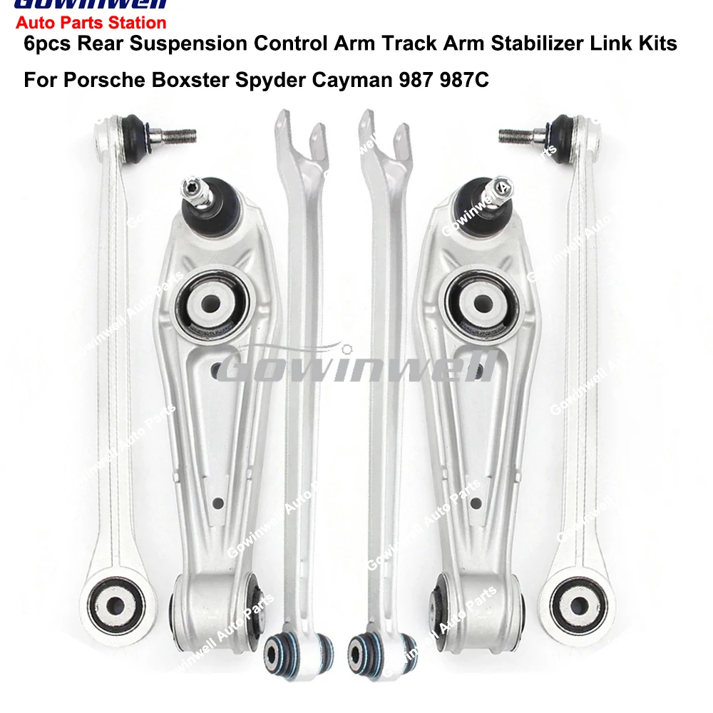 

6pcs Rear Suspension Control Arm Track Arm Kits For Porsche BOXSTER Spyder CAYMAN 997 987 99733105302 98733104303 9733104505