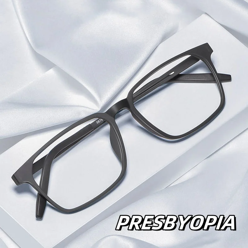 

New TR90 Ultra Light Anti Blue Light Presbyopia Glasses Unisex Business Ultra-thin Eyewear Fashion Full Box Far Sight Eyeglasses