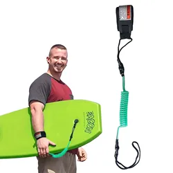 Surf Segurança Leash Adequado para Stand Paddle Boards, Corda de Mão, Gancho, Single-Wrap Strap, Enrolado, Bodyboard, Placas