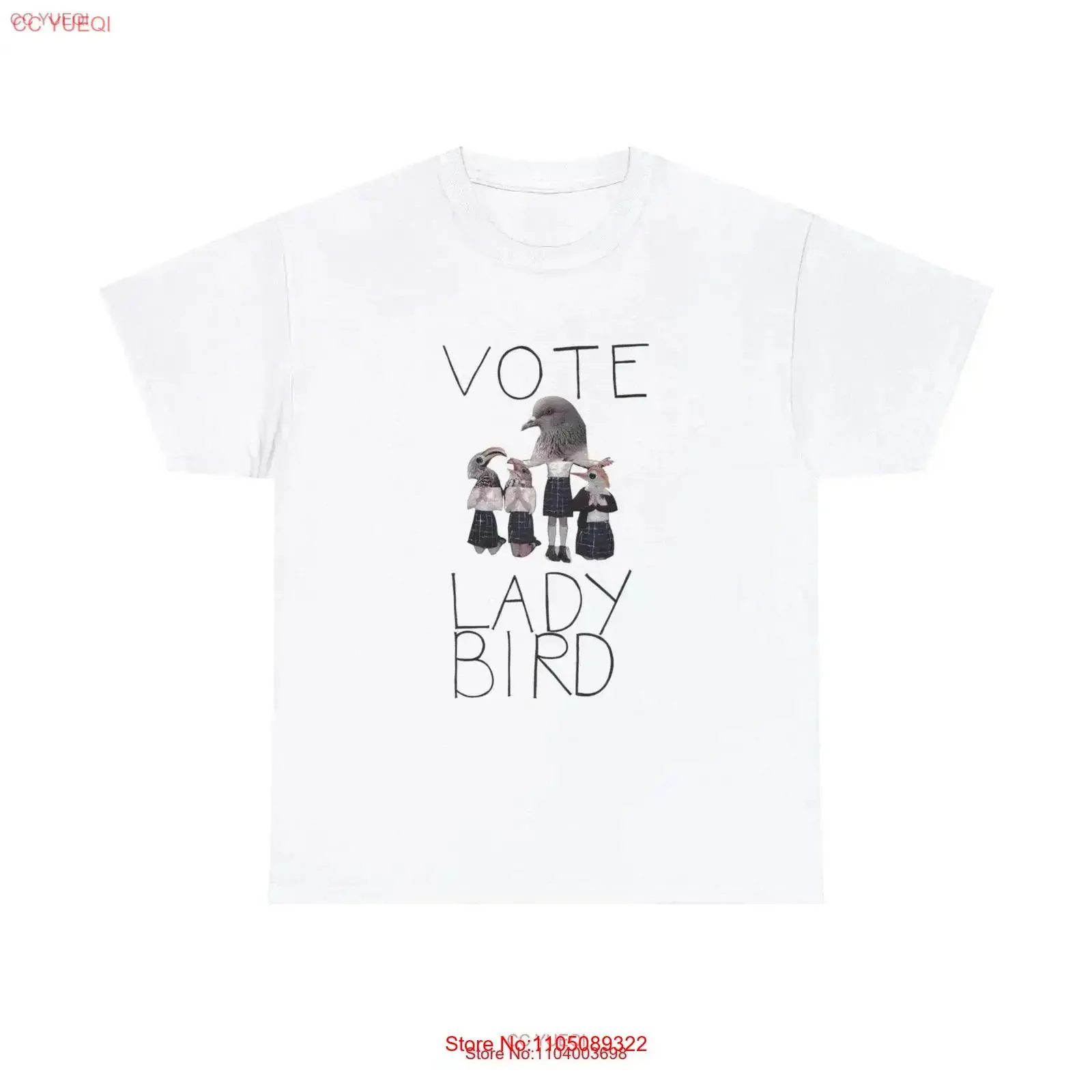 Футболка Vote Ladybird Film от Greta Gerwig Saoirse Ronan и Timothee Chalamet, винтажная стираная дизайнерская одежда из плотного хлопка