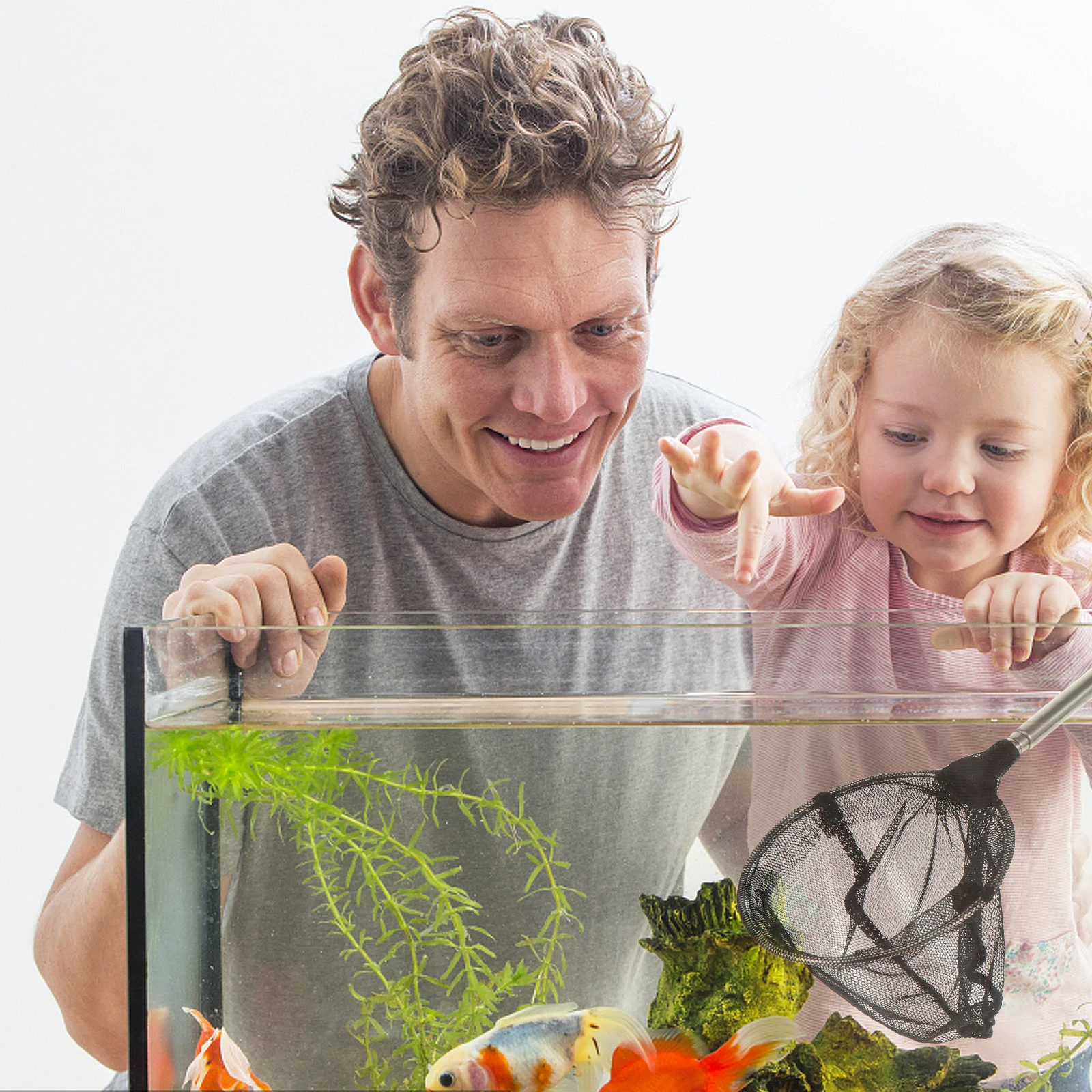 

Telescopic Fish Stainless Steel Aquarium Fishing Foldable Catch Release for Deep Tanks Kids Net Fishing Retractable