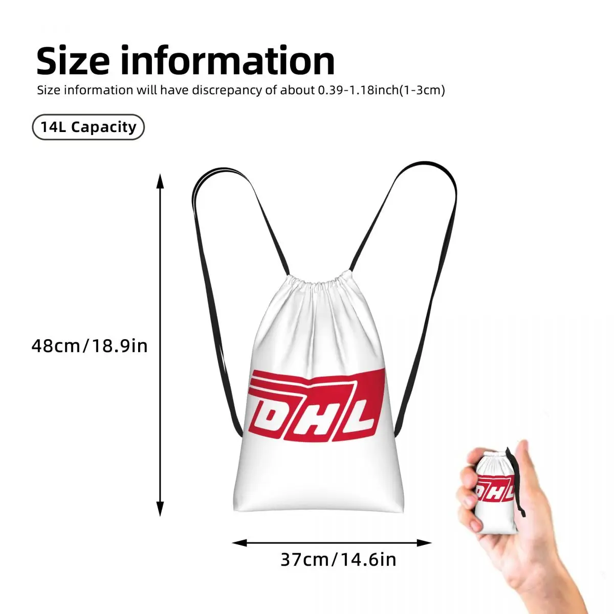 Global Express DHL Drawstring Backpack hiking cycling Bag Lightweight Foldable Storage Drawstring Bag for Men Women