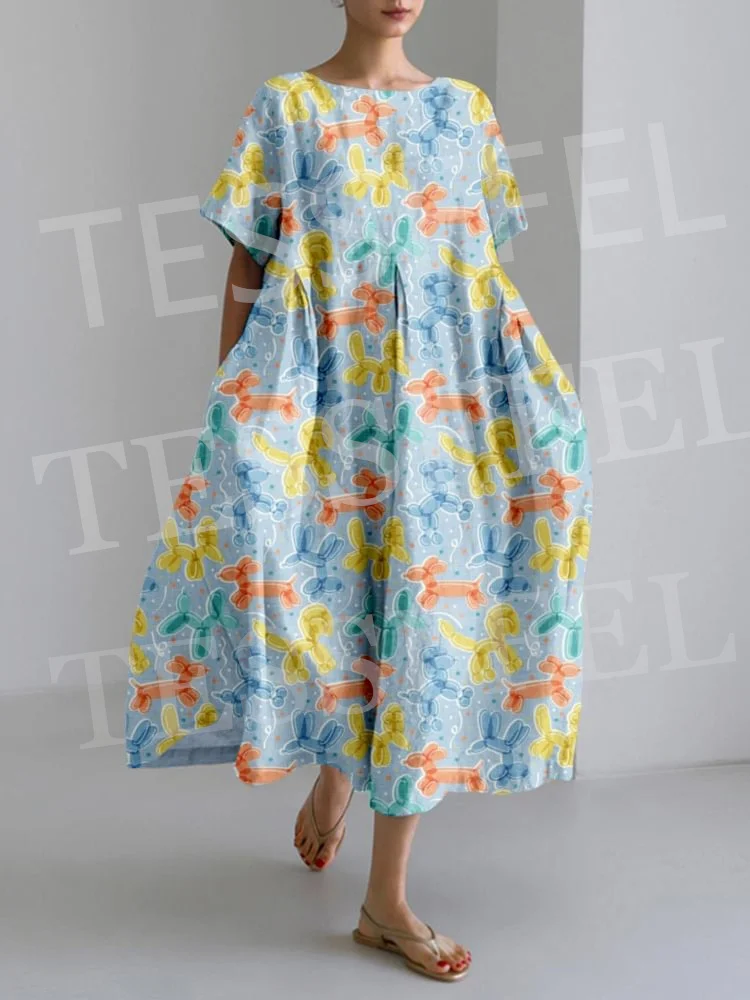 

New Fashion Flower Multicolor Pattern Harajuku Vintage Retro Dress 3D Print Short Sleeve Women Dress Casual Funny Loose Dress X8