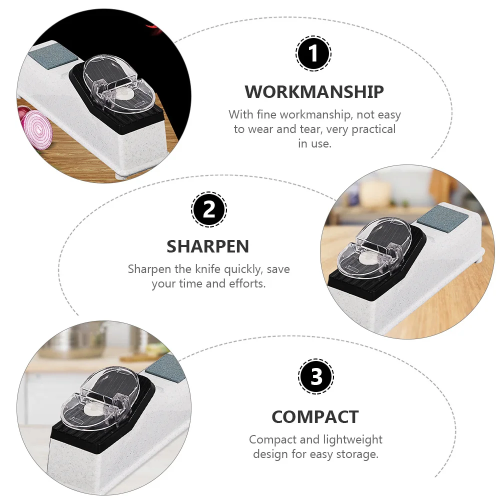 

Electric Knives Sharpener Heavy Duty Kitchen Knife Sharpening Tool For Chef Bread Steak Knives Portable Grinding Machine