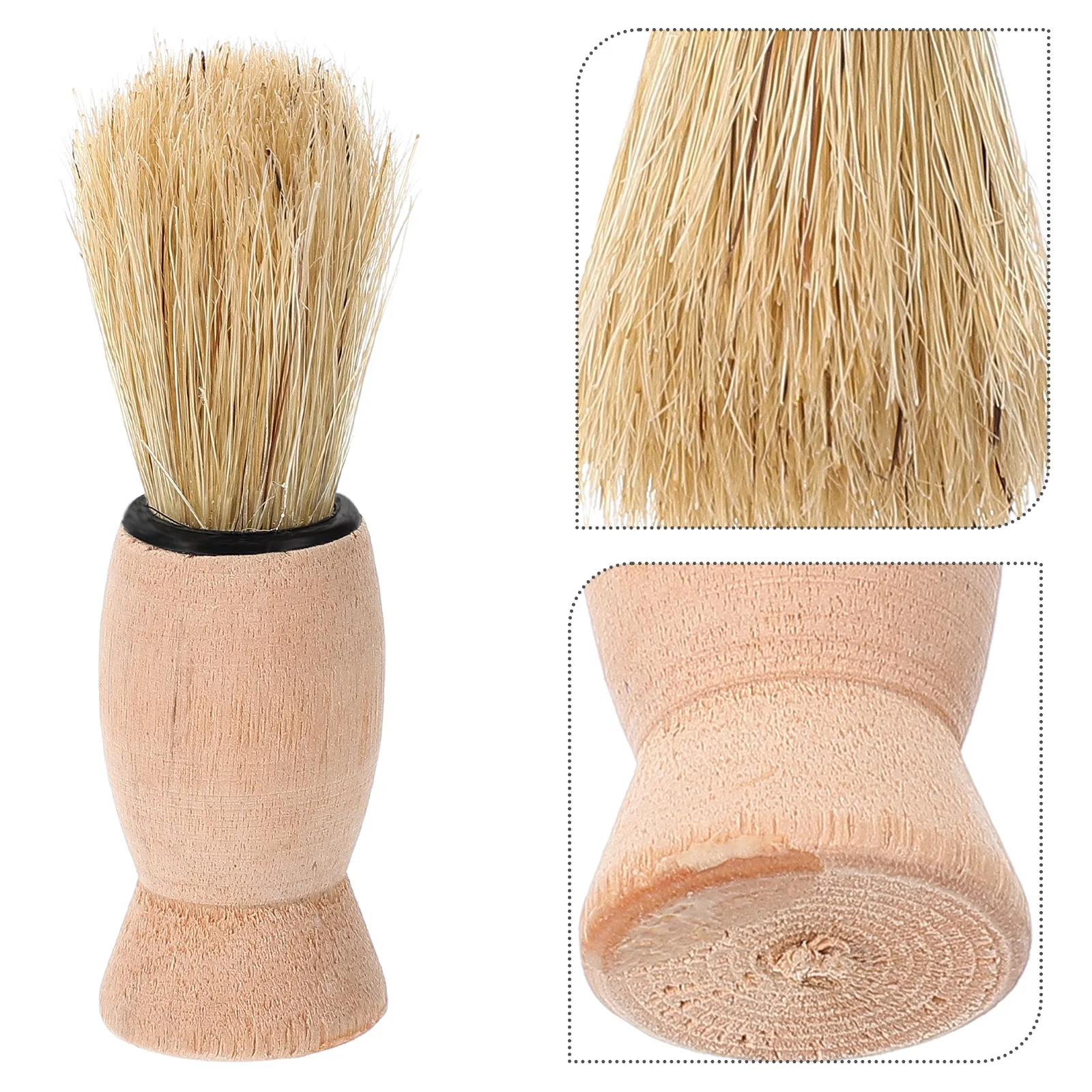 Vintage Beard Brush Shaving Accessories Men Barber for Hair Salon Mens with Handle Men's Soft Neck Duster Male Brushes