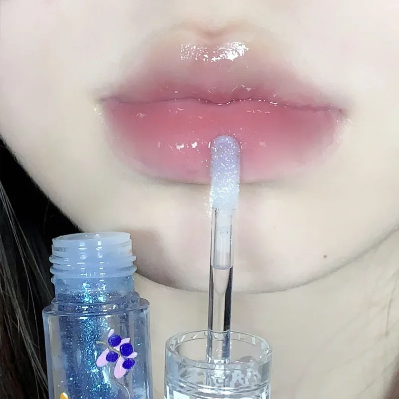 Lucidalabbra a specchio luccicante Lucidalabbra glitter Olio per labbra trasparente Idratante a lunga durata Rossetto trasparente Trucco Cosmetici per la cura della pelle