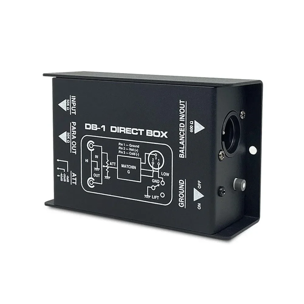 

Balanced Converter Passive DI Box 14 TRS Input Output Compact Metal Direct Box Ground Lift Switch Input Attenuation Options