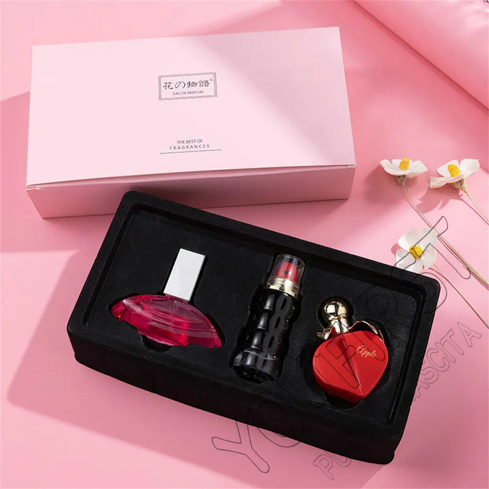 Perfume De marca De lujo para Mujer, Eau DeParfums para Mujer, 80ml, Perfumes De Mujer originales, caja De regalo, juego De 3 uds., Spray aromático Floral Natural