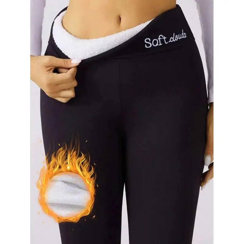 Lamb Cashmere Leggings Invisible Base Layer Pants Soft Lamb Velvet Fabric Women's Fashion Winter Trousers Online And In-Store